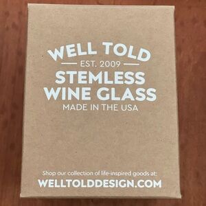 Stemless Wine Glass.